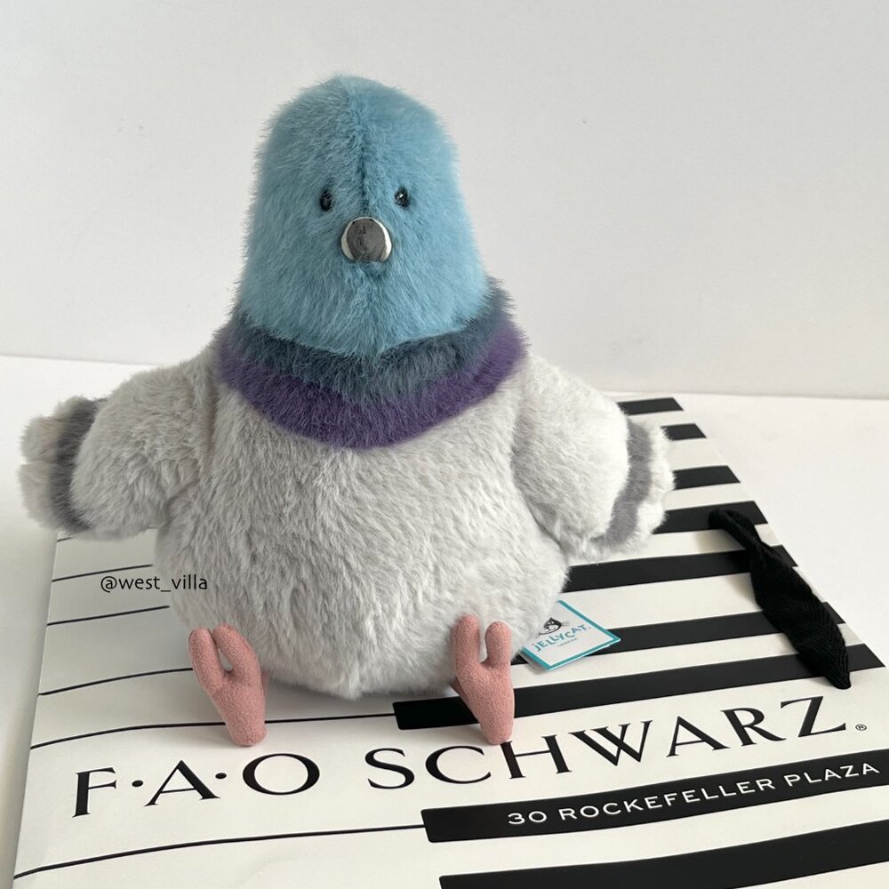 Strutton Pigeon Jellycat x FAO NYC Exclusive Plush Bird Collectible